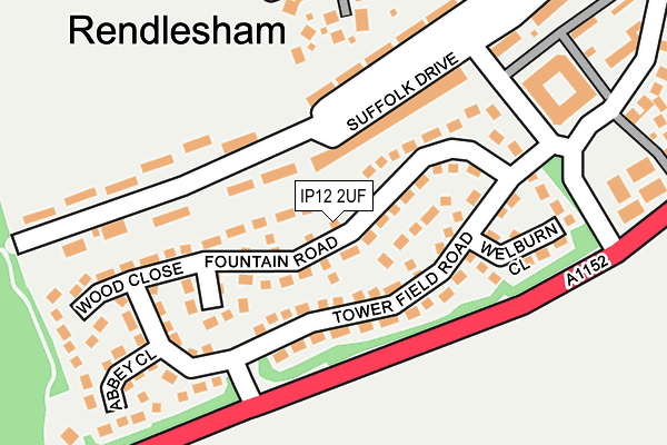 IP12 2UF map - OS OpenMap – Local (Ordnance Survey)