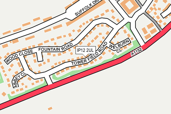IP12 2UL map - OS OpenMap – Local (Ordnance Survey)