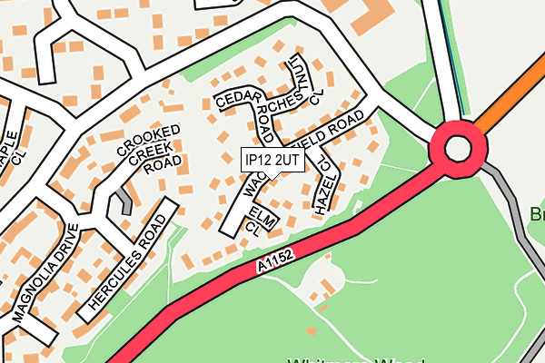 IP12 2UT map - OS OpenMap – Local (Ordnance Survey)