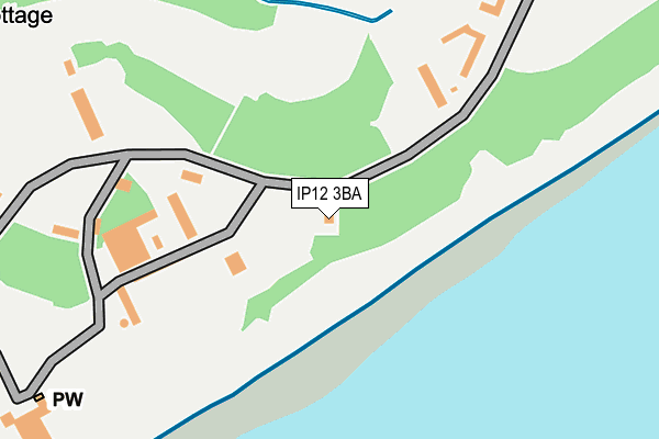 IP12 3BA map - OS OpenMap – Local (Ordnance Survey)
