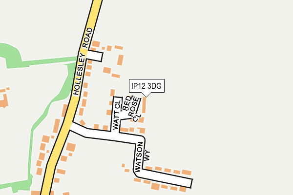 IP12 3DG map - OS OpenMap – Local (Ordnance Survey)