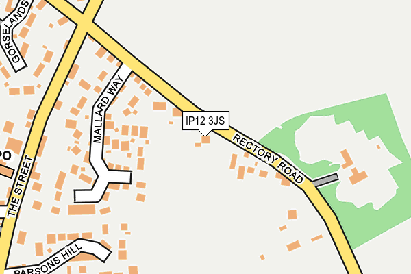 IP12 3JS map - OS OpenMap – Local (Ordnance Survey)