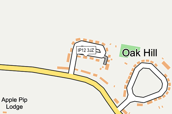 IP12 3JZ map - OS OpenMap – Local (Ordnance Survey)