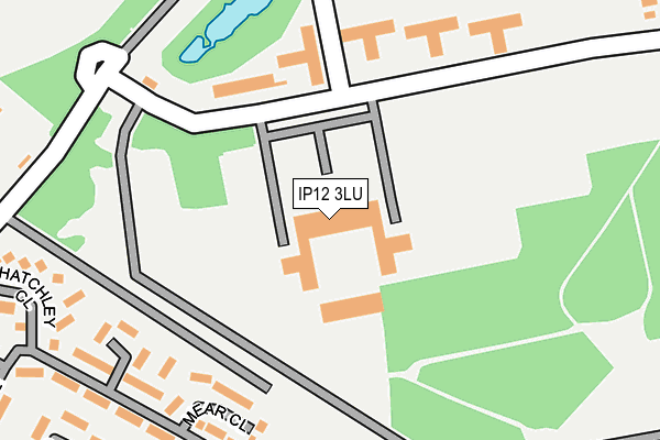 IP12 3LU map - OS OpenMap – Local (Ordnance Survey)