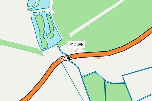 IP12 3PR map - OS OpenMap – Local (Ordnance Survey)