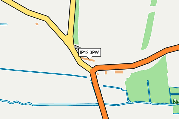 IP12 3PW map - OS OpenMap – Local (Ordnance Survey)