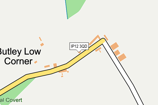 IP12 3QD map - OS OpenMap – Local (Ordnance Survey)