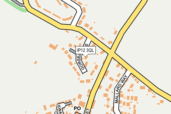 IP12 3QL map - OS OpenMap – Local (Ordnance Survey)