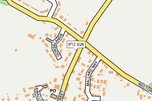 IP12 3QN map - OS OpenMap – Local (Ordnance Survey)