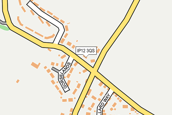 IP12 3QS map - OS OpenMap – Local (Ordnance Survey)