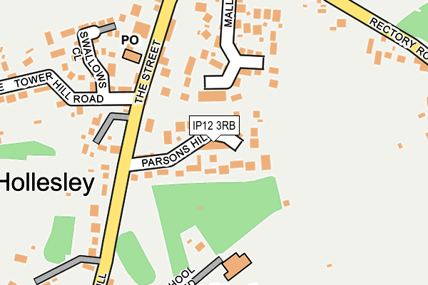 IP12 3RB map - OS OpenMap – Local (Ordnance Survey)