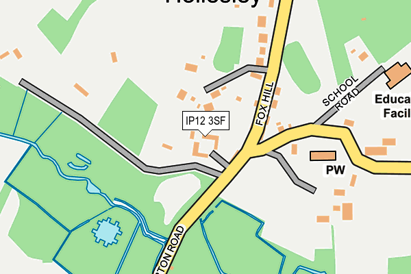 IP12 3SF map - OS OpenMap – Local (Ordnance Survey)