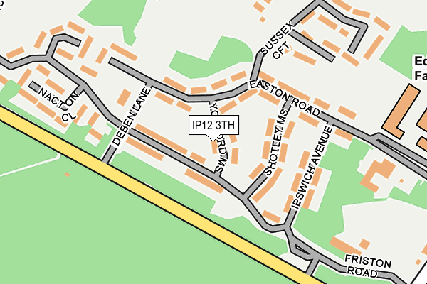 IP12 3TH map - OS OpenMap – Local (Ordnance Survey)