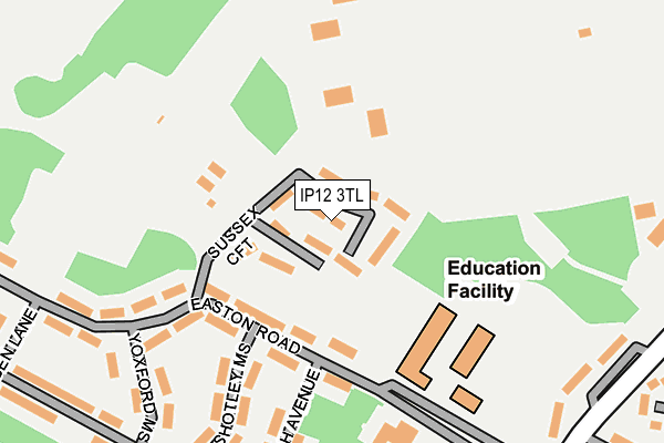 IP12 3TL map - OS OpenMap – Local (Ordnance Survey)