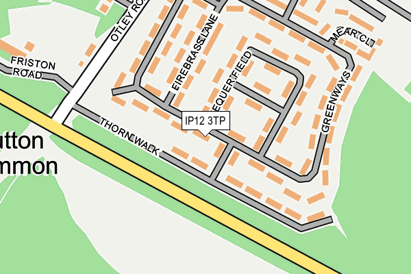 IP12 3TP map - OS OpenMap – Local (Ordnance Survey)