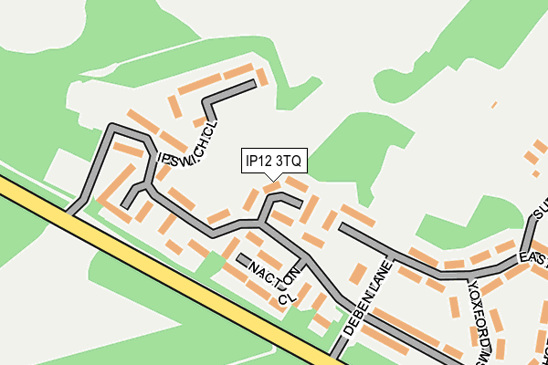 IP12 3TQ map - OS OpenMap – Local (Ordnance Survey)