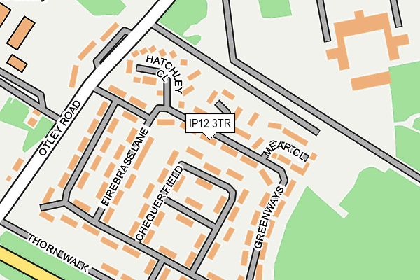 IP12 3TR map - OS OpenMap – Local (Ordnance Survey)