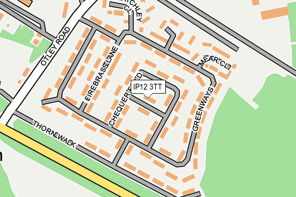 IP12 3TT map - OS OpenMap – Local (Ordnance Survey)