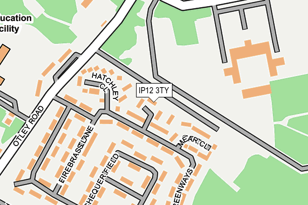IP12 3TY map - OS OpenMap – Local (Ordnance Survey)