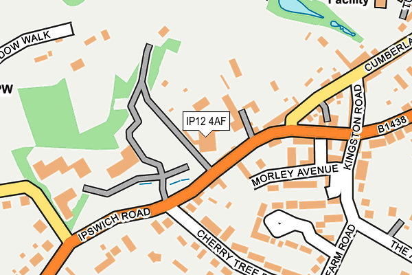 IP12 4AF map - OS OpenMap – Local (Ordnance Survey)