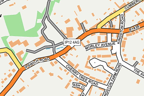 IP12 4AG map - OS OpenMap – Local (Ordnance Survey)