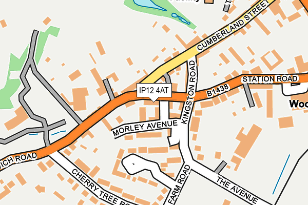 IP12 4AT map - OS OpenMap – Local (Ordnance Survey)