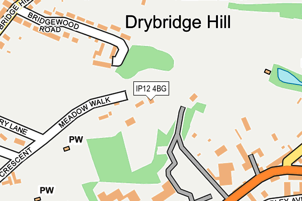 IP12 4BG map - OS OpenMap – Local (Ordnance Survey)