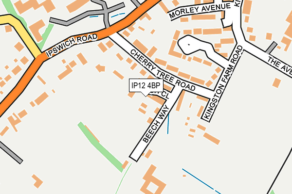 IP12 4BP map - OS OpenMap – Local (Ordnance Survey)