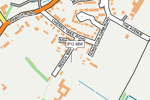 IP12 4BW map - OS OpenMap – Local (Ordnance Survey)