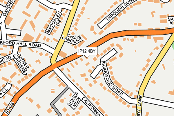 IP12 4BY map - OS OpenMap – Local (Ordnance Survey)