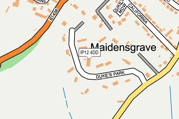 IP12 4DD map - OS OpenMap – Local (Ordnance Survey)