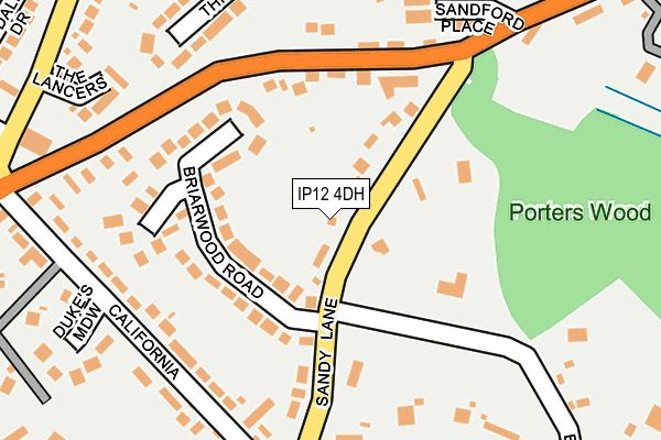 IP12 4DH map - OS OpenMap – Local (Ordnance Survey)