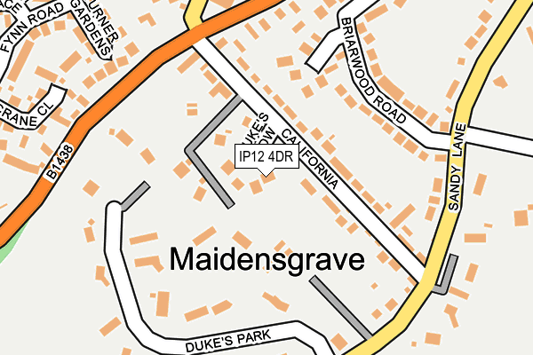 IP12 4DR map - OS OpenMap – Local (Ordnance Survey)