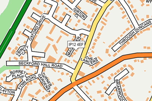 IP12 4EF map - OS OpenMap – Local (Ordnance Survey)