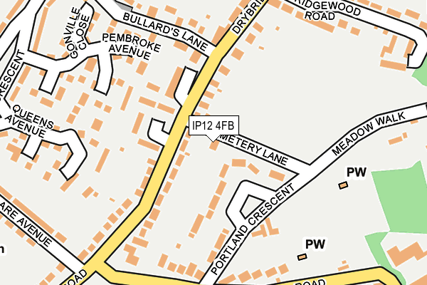 IP12 4FB map - OS OpenMap – Local (Ordnance Survey)