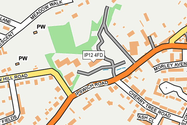 IP12 4FD map - OS OpenMap – Local (Ordnance Survey)