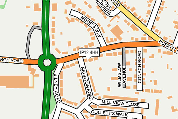 IP12 4HH map - OS OpenMap – Local (Ordnance Survey)