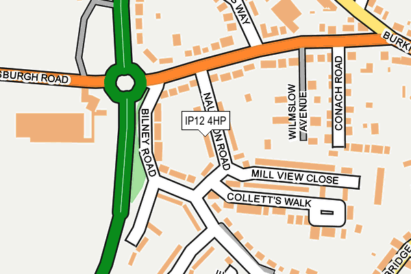 IP12 4HP map - OS OpenMap – Local (Ordnance Survey)