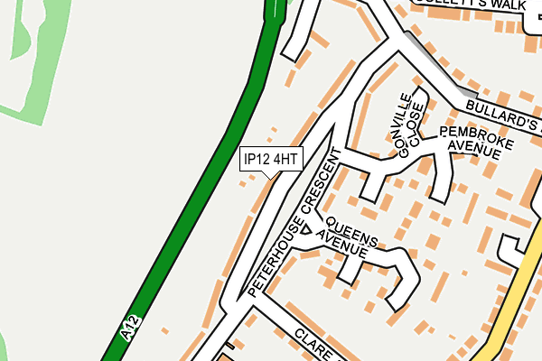 IP12 4HT map - OS OpenMap – Local (Ordnance Survey)
