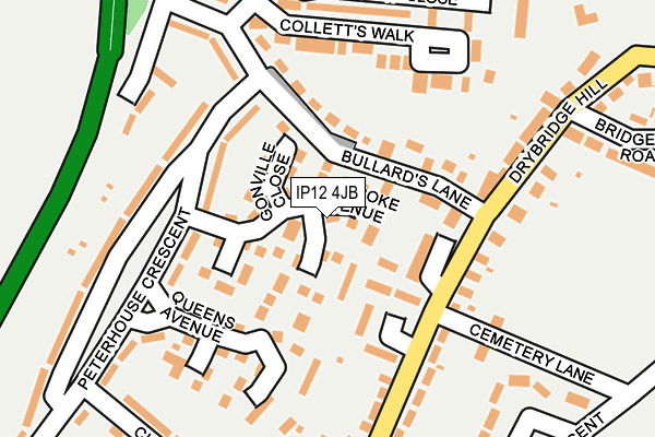 IP12 4JB map - OS OpenMap – Local (Ordnance Survey)