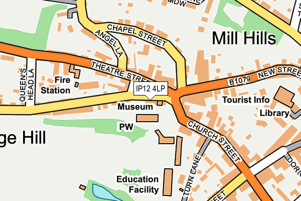 IP12 4LP map - OS OpenMap – Local (Ordnance Survey)