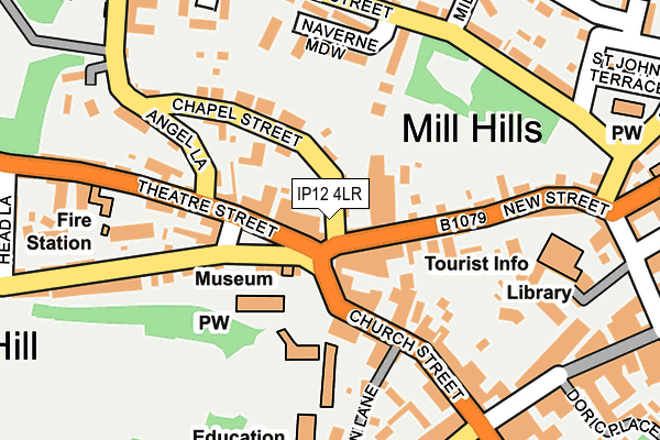IP12 4LR map - OS OpenMap – Local (Ordnance Survey)