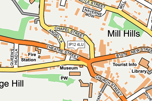 IP12 4LU map - OS OpenMap – Local (Ordnance Survey)