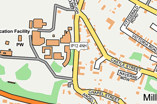 IP12 4NH map - OS OpenMap – Local (Ordnance Survey)