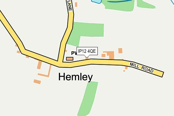 IP12 4QE map - OS OpenMap – Local (Ordnance Survey)