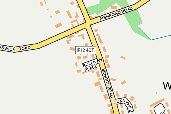 IP12 4QT map - OS OpenMap – Local (Ordnance Survey)