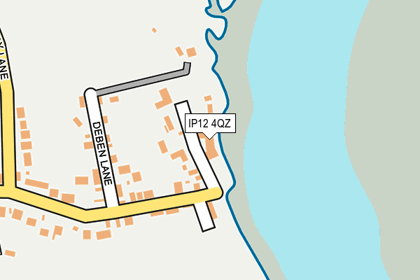 IP12 4QZ map - OS OpenMap – Local (Ordnance Survey)