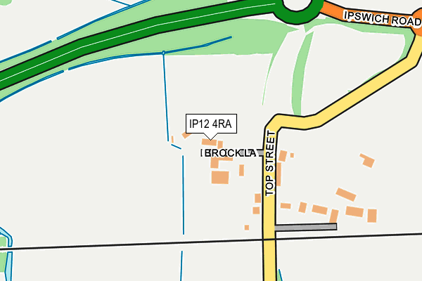 IP12 4RA map - OS OpenMap – Local (Ordnance Survey)