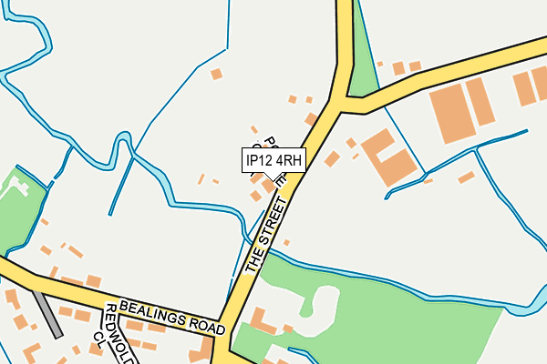 IP12 4RH map - OS OpenMap – Local (Ordnance Survey)