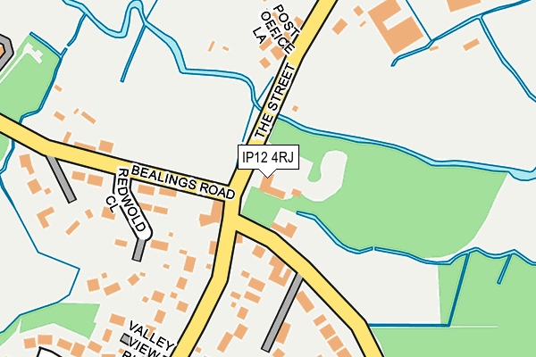 IP12 4RJ map - OS OpenMap – Local (Ordnance Survey)